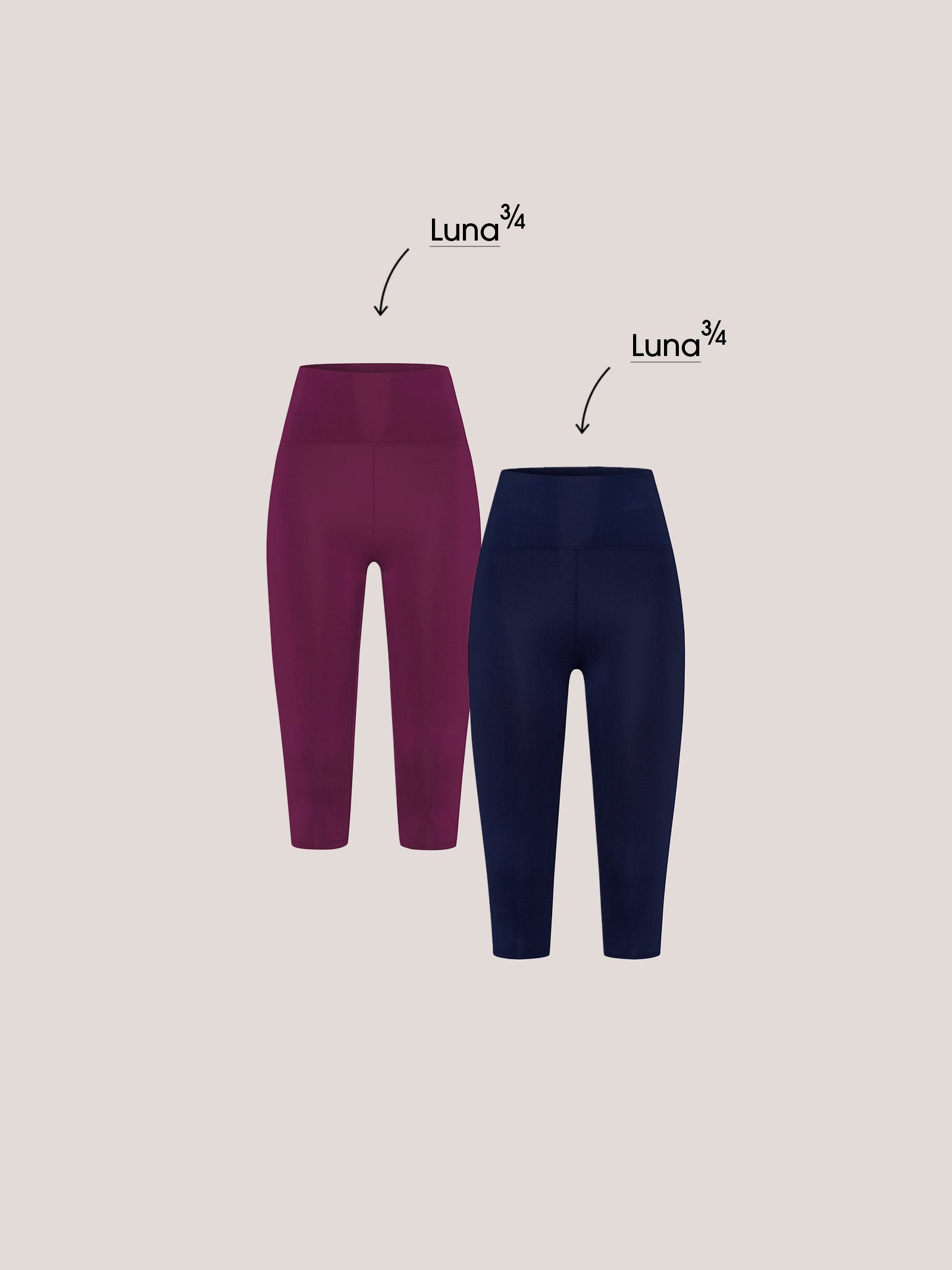 Set of 2x Luna 3/4 Leggings