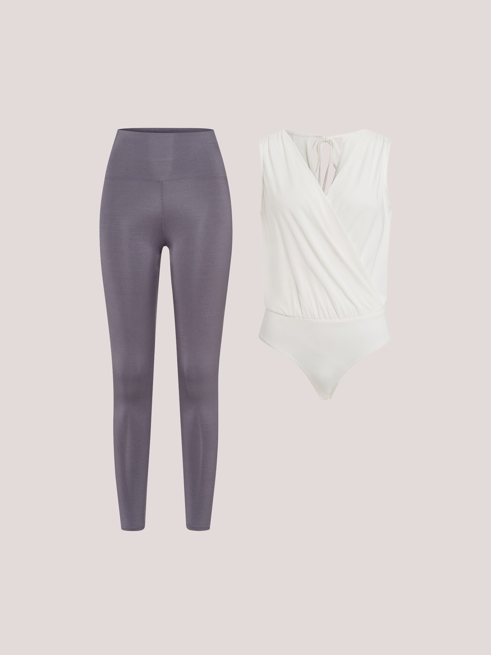 Set of Fridaa Draped Bodysuit & Luna Leggings