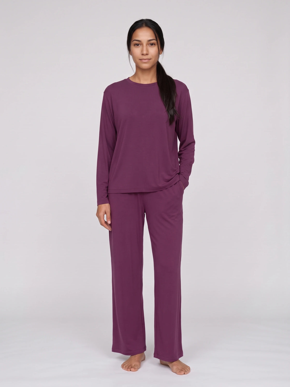 Floorence Pajama Set Mauve Wine